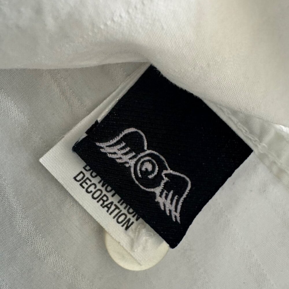Von Dutch Kustom Shop Mens Shirt Button Up White Sz M Mechanic - Picture 8 of 11